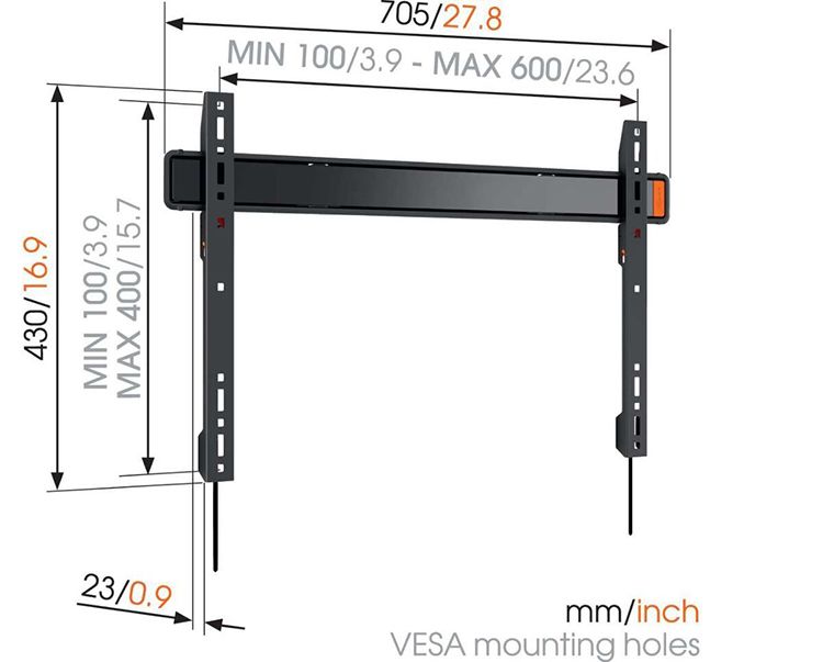 фото Кронштейн для TV фиксированный Vogel's W50080 Fixed TV Wall Mount Pult.by